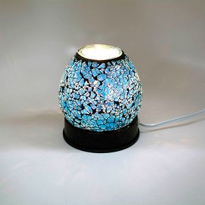 Electric Glass Oil and Tart Warmer - Blue Crackle