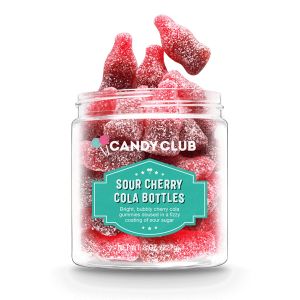 Candy Club Sour Cherry Cola Bottles - 8 Ounce Jar