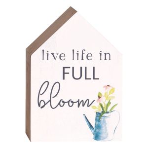 House-Shaped Floral Block Signs