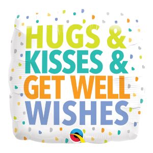 Hugs and Kisses and Get Well Wishes Foil Balloon