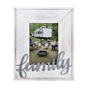 Wood and Metal Picture Frame - Family