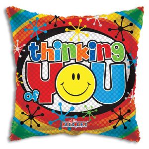 Colorful Thinking of You Foil Balloon - Bagged