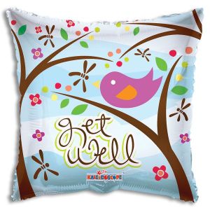 Get Well Soon Bird Foil Balloon - Bagged