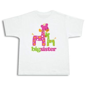 Big Sister Giraffe Tee Shirt - Medium
