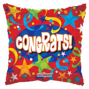Congrats Confetti and Stars Foil Balloon