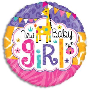 Baby Girl Jungle Gellibean Balloon - Bagged