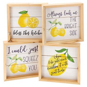 Wood-Framed Lemon Signs