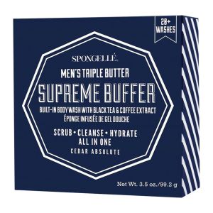 Spongelle Men's Triple Butter Supreme Body Buffer - Cedar Absolute