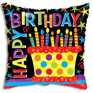 Birthday Cake Gellibean Balloon - Bagged