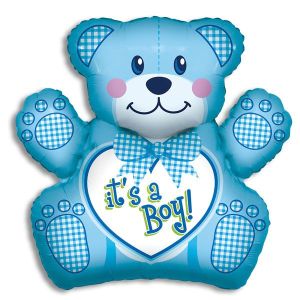 It's a Boy Jumbo Bear Foil Balloon