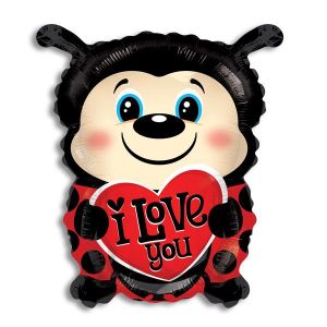 I Love You Ladybug Foil Balloon
