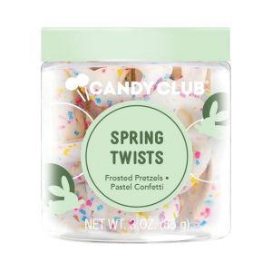Candy Club Spring Twists Frosted Pretzels Pastel Confetti - 3 Ounce Jar