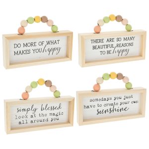 Blessing Beads Wooden Signs
