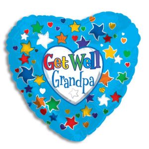 Get Well Grandpa Foil Balloon - Bagged