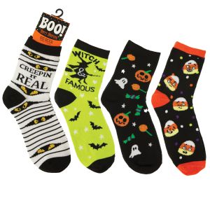 3-Pack Women's Halloween Crew Socks