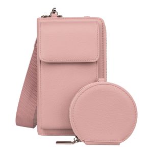 Crossbody Phone Case and Coin Purse Set - Pink