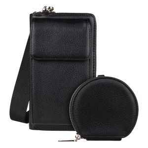 Crossbody Phone Case and Coin Purse Set - Black