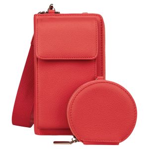 Crossbody Phone Case and Coin Purse Set - Red