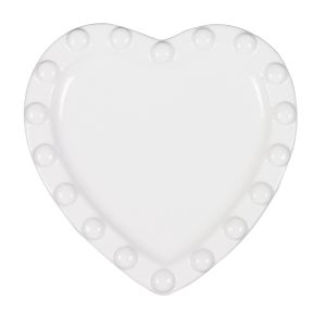 White Ceramic Heart-Shaped Plate