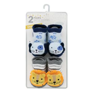 Baby Rattle Socks Set - Blue