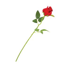 Long-Stem Faux Roses - Red
