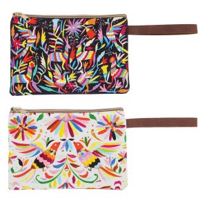Colorful Canvas Wristlet Bag
