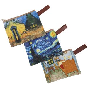 Canvas Makeup Bag With Van Gogh Painting Designs