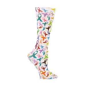 Therapeutic Compression Socks - Cancer Awareness Ribbons