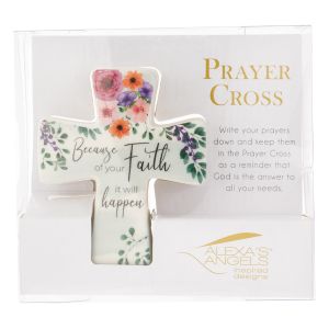 Ceramic Bible Verse Prayer Cross - Faith
