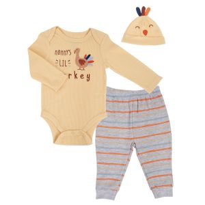 3-Piece Baby Clothing Set - Mom's Lil Turkey