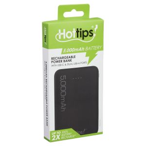 HotTips Rechargeable Power Bank - 5000mAh