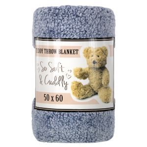 Teddy Sherpa Throw Blanket - Assorted Colors
