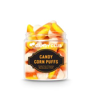 Candy Club Candy Corn Puffs - 7 Ounce Jar