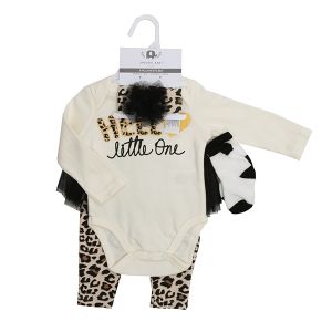 4-Piece Animal Print Baby Set - Hello Little One - Girl