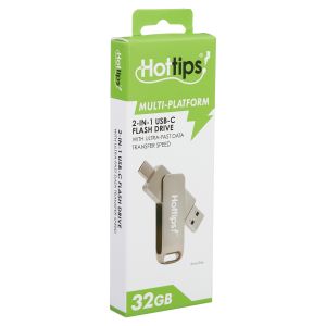 Hottips 32GB 2-IN-1 USB-C Flash Drive