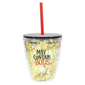 Halloween Tumbler with Straw - May Contain Boos