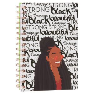 African American Expressions - Black and Beautiful Spiral Journal