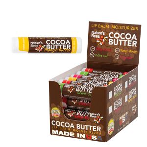 Nature's Bees Cocoa Butter Lip Balm 24 Count Display