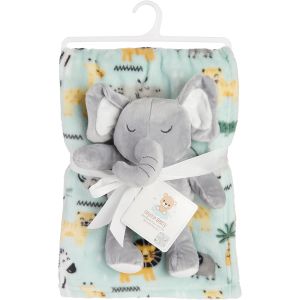 2-Piece Blanket and Plush Animal - Elephant