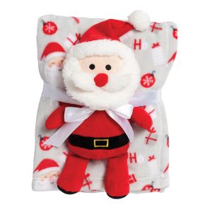 2-Piece Blanket and Plush Doll - Santa Claus