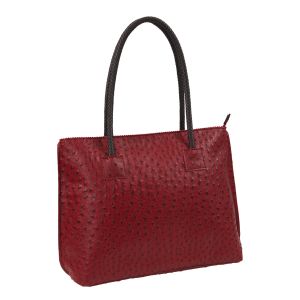 Large Ostrich Tote Bag - Red