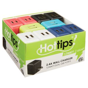 HotTips Dual USB Wall Charger Display