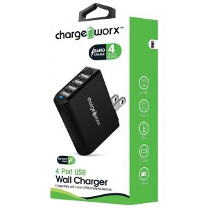 Charge Worx 4-Port USB Wall Charger