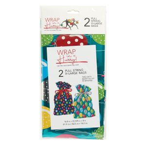 Wrap in a Hurry Pull-String Gift Bags - X Large