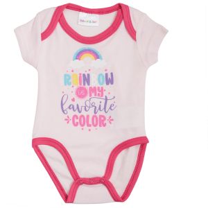 Pink Baby Bodysuit - Rainbow Is My Favorite Color