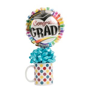 Graduation Smile Polka Dot Mug Kelliloons - Hard Candy