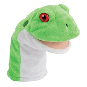 10-Inch Plush Puppet With Real Wildlife Sounds - Frog