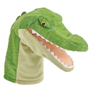 10-Inch Plush Puppet With Real Wildlife Sounds - Crocodile