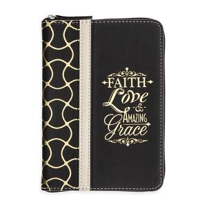 Zippered Scripture Journal - Faith Love and Amazing Grace