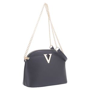 Vegan Leather Purse with Chain Handle - Black
